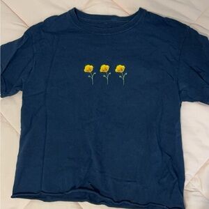 John Galt Navy Blue Flower T-Shirt